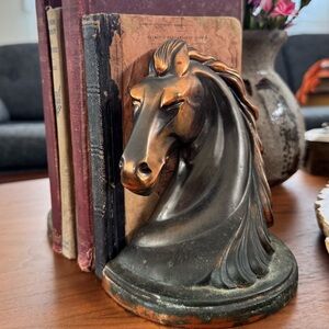 Rare Abbotware vintage horse head book ends